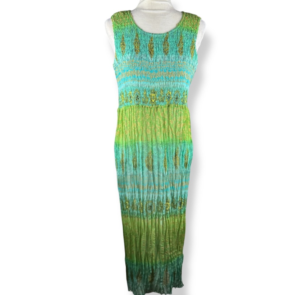 Sleeveless Maxi Dress‎ Womens Size 8 P Fairy Indie Boho Hippie Sundress Mermaid